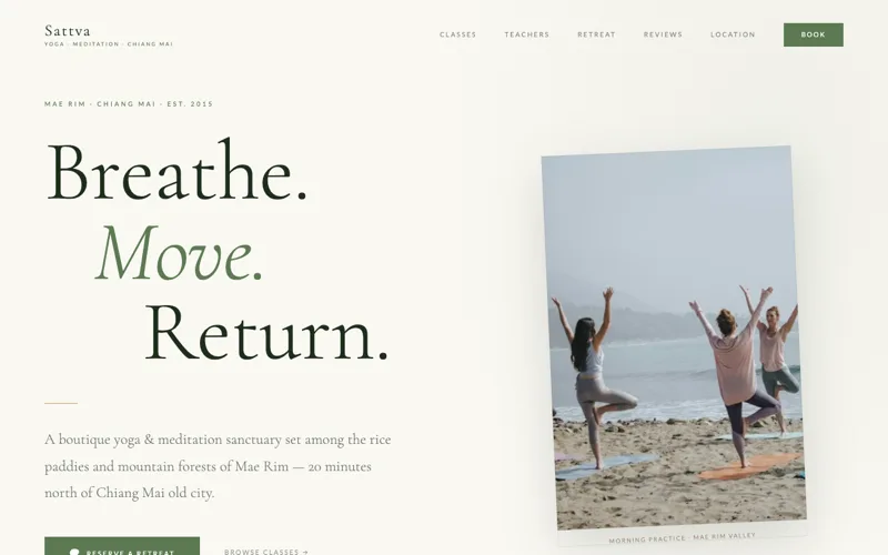 Sattva Chiang Mai · Yoga & Retreat